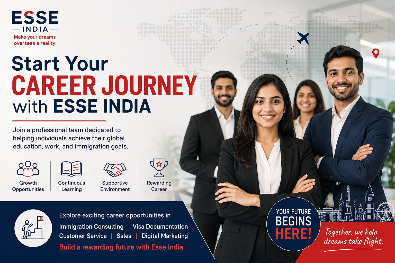 Esse India | Trusted Immigration Consultants in New Delhi At Esse India, we are dedicated to helping individuals, families, students, and professionals achieve their international goals through reliable and professional immigration solutions. As Trusted Immigration Consultants in New Delhi, we focus on delivering personalized guidance, transparent processes, and ethical immigration services that meet the unique needs of every client. Our experienced team understands that every immigration journey is different, which is why we provide tailored consultation and step-by-step support from the initial assessment to the successful completion of your application. With a strong commitment to integrity, professionalism, and client satisfaction, Esse India offers comprehensive immigration services, including study abroad consultation, work visa assistance, permanent residency (PR) services, business immigration guidance, visitor visas, and documentation support. We stay informed about evolving immigration policies and procedures to provide accurate information and practical solutions that help clients make confident decisions. Whether you are planning to study at an internationally recognized institution, explore global career opportunities, establish a business overseas, or apply for permanent residency, Esse India is committed to supporting you throughout the process. Our client-first approach, transparent communication, and attention to detail have made us a preferred choice for individuals seeking trusted immigration consultants in New Delhi. Start your global journey with Esse India and experience professional immigration guidance designed to help you achieve your dreams with confidence and peace of mind. About Esse India Esse India is a trusted and professionally managed immigration consultancy dedicated to helping individuals, families, students, skilled professionals, and entrepreneurs achieve their international aspirations. As Trusted Immigration Consultants in New Delhi, we specialize in providing personalized immigration solutions supported by industry expertise, transparent communication, and ethical consulting practices. Our goal is to make the immigration process straightforward by offering reliable guidance, accurate information, and dedicated support from the first consultation until the completion of your application. We understand that every client's immigration journey is unique. Whether you are planning to pursue higher education abroad, apply for a work visa, obtain permanent residency (PR), explore business immigration opportunities, or visit another country, Esse India develops customized solutions based on your individual goals, qualifications, and eligibility. Our team carefully evaluates every case to recommend suitable immigration pathways while ensuring compliance with current immigration policies and documentation requirements. As immigration laws and visa regulations continue to evolve, Esse India stays updated with the latest industry developments to provide informed and practical advice. We believe that trust is earned through honesty, professionalism, and consistent service quality. This commitment has helped us establish lasting relationships with clients who value transparent guidance and dependable immigration assistance. Who We Are Esse India is more than an immigration consultancy—we are a dedicated partner committed to helping people build brighter futures across the globe. Based in New Delhi, our experienced team works with a client-first approach, ensuring that every individual receives personalized attention throughout their immigration journey. Our professional immigration consultants understand the complexities of international immigration systems and visa procedures. From evaluating eligibility to preparing documentation and guiding clients through application processes, we focus on accuracy, transparency, and efficiency at every stage. Our services are designed to reduce uncertainty, simplify complex procedures, and help clients make informed decisions with confidence. Over the years, Esse India has built a reputation for delivering dependable immigration guidance by maintaining high standards of professionalism and customer service. We value integrity, accountability, and long-term relationships, which are reflected in every consultation we provide. Our commitment extends beyond paperwork—we strive to educate clients, answer their questions, and support them throughout their journey toward achieving international education, employment, business expansion, or permanent settlement. Our Mission Our mission is to empower individuals and families by delivering reliable, ethical, and transparent immigration guidance that supports their global ambitions. We are committed to simplifying complex immigration procedures through personalized consultation, detailed case assessment, accurate documentation assistance, and professional advice based on current immigration regulations. At Esse India, we continuously improve our services by investing in knowledge, technology, and customer support. Our objective is to provide every client with a seamless experience built on trust, honesty, and professionalism while helping them confidently pursue study abroad opportunities, work visas, business immigration, visitor visas, and permanent residency programs. Our Vision Our vision is to become one of India's most trusted immigration consultancies, recognized nationally for professional excellence, ethical business practices, and exceptional client service. We aspire to create long-term relationships with clients by consistently delivering reliable immigration solutions that meet the highest standards of quality and transparency. We envision Esse India as an organization that continuously adapts to changing global immigration trends while embracing innovation, technology, and customer-focused services. Through continuous learning, operational excellence, and a commitment to ethical consulting, we aim to help thousands of individuals and families achieve their international dreams while strengthening our position as Trusted Immigration Consultants in New Delhi. At Esse India, our success is measured not only by the services we provide but also by the confidence, trust, and long-term relationships we build with our clients. Every successful immigration journey inspires us to continue delivering professional guidance and helping people create better opportunities for their future. Why Choose Esse India? Choosing the right immigration consultancy is one of the most important decisions when planning your international future. Whether you want to study abroad, secure a work visa, apply for permanent residency, explore business immigration opportunities, or travel overseas, having experienced professionals by your side can make the process more efficient and less stressful. Esse India is committed to providing reliable, transparent, and personalized immigration services that help clients make informed decisions with confidence. As Trusted Immigration Consultants in New Delhi, Esse India combines industry expertise, ethical consulting practices, and customer-focused service to deliver immigration solutions tailored to every client's goals. We understand that no two immigration cases are the same, which is why we focus on understanding your unique requirements before recommending the most suitable pathway. Experienced Immigration Consultants At Esse India, our experienced immigration consultants possess in-depth knowledge of immigration procedures, visa categories, documentation requirements, and application processes. We continuously stay updated with changing immigration policies to provide accurate guidance based on the latest regulations. Our expertise enables clients to understand their options clearly and proceed with confidence throughout every stage of their immigration journey. Personalized Immigration Solutions Every client has different educational qualifications, professional experience, financial circumstances, and long-term objectives. Rather than offering one-size-fits-all solutions, Esse India carefully evaluates each case to recommend personalized immigration strategies that align with individual goals. Our customized approach helps clients choose suitable immigration programs while ensuring their applications are prepared with care and attention to detail. Transparent & Ethical Process Integrity and transparency are the foundation of our services. Esse India believes in providing honest advice, realistic expectations, and clear communication throughout the immigration process. We explain every stage of the application, outline documentation requirements, discuss timelines, and answer client questions openly. Our ethical approach helps clients make informed decisions without unnecessary confusion or uncertainty. Comprehensive Visa Assistance We offer comprehensive immigration and visa consulting services designed to support a wide range of international goals. Our services include study abroad consultation, work visa assistance, permanent residency (PR) guidance, business immigration, visitor visa support, and detailed documentation assistance. From eligibility assessment to application preparation, our team works diligently to ensure every case receives professional attention. End-to-End Client Support At Esse India, our commitment extends beyond the initial consultation. We provide complete support throughout the immigration journey, including eligibility assessment, document verification, application preparation, submission guidance, case updates, and ongoing assistance whenever required. Our objective is to simplify the immigration process while helping clients feel informed and supported from beginning to end. Commitment to Client Satisfaction Client satisfaction remains at the heart of everything we do. We believe that building long-term relationships requires trust, professionalism, and consistent service quality. Every member of the Esse India team is dedicated to delivering responsive communication, personalized guidance, and reliable support that helps clients pursue their global aspirations with confidence. Our focus on excellence, transparency, and continuous improvement has made Esse India a preferred choice for individuals seeking Trusted Immigration Consultants in New Delhi. Whether you are planning your first international journey or exploring new opportunities abroad, Esse India is committed to providing professional immigration guidance that prioritizes your goals, simplifies complex procedures, and supports you at every step of the process. Our Immigration Services At Esse India, we offer comprehensive immigration and visa consulting services designed to help individuals, families, students, skilled professionals, and entrepreneurs achieve their international goals. As Trusted Immigration Consultants in New Delhi, our mission is to provide reliable, transparent, and personalized immigration solutions that simplify complex visa procedures and help clients make informed decisions. Our experienced consultants carefully evaluate every client's profile before recommending the most suitable immigration pathway. From eligibility assessment and documentation preparation to visa application support and post-visa guidance, Esse India provides end-to-end assistance throughout your immigration journey. Whether your goal is to obtain Permanent Residency (PR), study at a leading international university, secure overseas employment, expand your business globally, or reunite with your family, our team is committed to delivering professional guidance backed by industry knowledge and ethical consulting practices. Permanent Residency (PR) Services Permanent Residency opens the door to long-term settlement, better career opportunities, and an improved quality of life. Esse India provides professional consultation for skilled migration and PR pathways, helping eligible applicants understand country-specific immigration programs and requirements. Our PR services include: Comprehensive profile evaluation Eligibility assessment CRS score guidance for Canada Express Entry Provincial Nominee Program (PNP) consultation Australia Skilled Migration guidance Germany Opportunity Card consultation Documentation review Application preparation Application tracking and post-submission support Our team works diligently to ensure every application is prepared accurately while keeping clients informed throughout the process. Study Abroad Consultation Studying overseas is one of the most rewarding investments in your future. Esse India provides personalized study abroad consultation for students planning to pursue higher education in internationally recognized universities and colleges. Our study abroad services include: Course and university selection Country selection guidance Admission assistance Statement of Purpose (SOP) guidance Resume preparation Student visa documentation Financial documentation guidance Pre-departure assistance We help students choose the right academic pathway based on their qualifications, career aspirations, and budget. Work Visa Assistance International employment opportunities require proper planning and accurate documentation. Esse India provides professional work visa consultation for skilled professionals seeking employment abroad. Our work visa services include: Profile assessment Occupation eligibility guidance Employer-sponsored visa consultation Skilled migration pathways Documentation support Work permit application guidance Interview preparation Visa application tracking We assist professionals in understanding country-specific work visa requirements while helping them prepare strong applications. Business & Investor Immigration For entrepreneurs, investors, and business owners seeking international expansion, Esse India offers customized business immigration consultation. Our services include: Business visa consultation Investor immigration guidance Entrepreneur visa assistance Business documentation support Eligibility assessment Immigration planning We help clients understand available investment and business migration programs while providing professional guidance throughout the application process. Visitor & Tourist Visa Guidance Planning an international trip for tourism, business meetings, conferences, or family visits requires proper visa preparation. Esse India assists clients with visitor and tourist visa applications by providing complete documentation guidance and application support. Our visitor visa services include: Tourist visa consultation Business visitor visas Family visit visas Documentation verification Application preparation Interview guidance where applicable Family Sponsorship & Dependent Visas Family reunification is an important part of many immigration programs. Esse India assists eligible applicants with family sponsorship and dependent visa applications, ensuring that every document is prepared accurately and submitted according to immigration guidelines. Our consultants provide guidance on eligibility, documentation requirements, relationship verification, financial documentation, and application procedures. Documentation & Application Support Accurate documentation is one of the most important factors in a successful immigration application. Esse India offers complete documentation and application support to help reduce errors and improve application quality. Our documentation services include: Personalized document checklist Document verification SOP and resume guidance ECA guidance IELTS/PTE guidance Application review Visa application submission support Follow-up assistance Case tracking Post-visa guidance At Esse India, we believe that successful immigration begins with professional planning and transparent guidance. Every application receives individual attention from our experienced consultants, ensuring clients receive practical advice, ethical support, and a smooth immigration experience. Whether you are planning to immigrate to Canada, Australia, Germany, the United Kingdom, New Zealand, Sweden, Italy, Hong Kong, or other global destinations, Esse India is committed to helping you confidently take the next step toward your international future with trusted, professional immigration services. Countries We Help You Explore At Esse India, we help individuals, families, students, and skilled professionals explore immigration opportunities in some of the world's most sought-after destinations. As Trusted Immigration Consultants in New Delhi, we provide personalized guidance based on your education, work experience, career objectives, and long-term settlement plans. Our experienced consultants stay updated with changing immigration policies and visa requirements to help clients choose the most suitable pathway for their international journey. Whether your goal is higher education, overseas employment, permanent residency, business expansion, or family reunification, Esse India offers end-to-end immigration support—from profile evaluation and documentation preparation to visa application guidance and post-visa assistance. Canada Immigration Canada remains one of the most popular destinations for skilled professionals, students, entrepreneurs, and families. Esse India provides comprehensive guidance for Canadian immigration programs, including Express Entry, Provincial Nominee Programs (PNPs), family sponsorship, study permits, work permits, and Permanent Residency (PR). Our Canada immigration services include: Canada Express Entry guidance Provincial Nominee Program (PNP) assistance Permanent Residency (PR) consultation Study Permit guidance Work Permit assistance Family Sponsorship consultation Visitor Visa support Documentation review CRS score evaluation End-to-end application assistance Australia Immigration Australia offers excellent career prospects, world-class education, and a high quality of life. Esse India provides professional consultation for Australian skilled migration, employer-sponsored visas, student visas, and Permanent Residency pathways. Our Australia immigration services include: Skilled Migration guidance Permanent Residency consultation Employer-sponsored visa assistance Student Visa support Visitor Visa consultation Documentation and eligibility assessment Application preparation and submission support Germany Opportunities Germany has become a preferred destination for skilled professionals and international students because of its strong economy, excellent education system, and growing demand for qualified talent. Esse India helps eligible applicants explore opportunities through the Germany Opportunity Card, work visas, student visas, and other immigration pathways. Our Germany services include: Germany Opportunity Card consultation Skilled Worker Visa guidance Student Visa assistance Job Seeker guidance Documentation support Eligibility assessment Visa application assistance United Kingdom Immigration The United Kingdom offers diverse opportunities for education, employment, and business. Esse India assists clients with UK immigration programs by providing personalized guidance and professional documentation support. Our UK immigration services include: Skilled Worker Visa consultation Student Visa assistance Visitor Visa guidance Family Visa consultation Business immigration support Documentation and application assistance New Zealand Immigration New Zealand is known for its welcoming communities, excellent work-life balance, and attractive immigration pathways. Esse India helps clients understand available visa options while providing professional support throughout the immigration process. Our New Zealand services include: Skilled Migration consultation Work Visa assistance Student Visa guidance Visitor Visa support Permanent Residency pathways Documentation review Application preparation Other Global Destinations In addition to Canada, Australia, Germany, the United Kingdom, and New Zealand, Esse India also provides immigration consultation for several other international destinations based on eligibility and immigration program availability. Our consultants provide guidance for countries including: Sweden Italy Hong Kong Denmark Portugal Singapore Ireland United Arab Emirates (UAE) European countries with skilled migration opportunities Whether you are planning to study abroad, secure an international career, establish a business overseas, or obtain permanent residency, Esse India provides personalized immigration solutions designed around your goals. As Trusted Immigration Consultants in New Delhi, we are committed to delivering ethical advice, transparent communication, and professional support throughout every stage of your immigration journey. Explore global opportunities with Esse India and take the next step toward building a successful future abroad with confidence. Our Immigration Process At Esse India, we believe that a successful immigration journey begins with the right guidance and a well-structured process. As Trusted Immigration Consultants in New Delhi, we follow a transparent, client-focused approach that helps individuals, families, students, skilled professionals, and business owners navigate the immigration process with confidence. Our experienced consultants provide personalized assistance at every stage, ensuring that your application is prepared accurately and submitted in accordance with the latest immigration requirements. From your first consultation to post-visa guidance, Esse India is committed to delivering professional support, clear communication, and ethical immigration services. Our streamlined process is designed to minimize delays, reduce documentation errors, and help you stay informed throughout your immigration journey. Step 1: Initial Consultation Your journey begins with a one-on-one consultation with our experienced immigration consultants. During this stage, we take the time to understand your educational background, work experience, career goals, financial profile, and immigration objectives. We discuss the countries and immigration programs that best match your profile, answer your questions, and provide an overview of the immigration process. This initial consultation helps establish a clear roadmap for your application and allows you to make informed decisions before moving forward. Step 2: Eligibility Assessment After understanding your profile, our consultants conduct a detailed eligibility assessment based on the latest immigration regulations and country-specific requirements. We evaluate factors such as education, professional experience, language proficiency, age, and other eligibility criteria to identify the most suitable immigration pathway. Whether you are applying for Canada Express Entry, Australia Skilled Migration, the Germany Opportunity Card, a Study Visa, a Work Visa, or Permanent Residency (PR), we provide honest recommendations based on your qualifications and long-term goals. Step 3: Documentation Preparation Accurate documentation is one of the most important aspects of a successful immigration application. Our team provides a personalized document checklist and assists you in gathering, reviewing, and organizing all required documents. We help with: Document verification Educational credential guidance Resume and profile review Statement of Purpose (SOP) guidance Financial documentation Employment records Identity and supporting documents Application form review Our consultants carefully review every document to help ensure accuracy, completeness, and compliance with immigration requirements. Step 4: Application Submission Once all documents have been reviewed and finalized, Esse India assists with preparing and submitting your application according to the immigration authority's guidelines. Before submission, we perform multiple quality checks to minimize errors and ensure that all supporting documents are complete. Our attention to detail helps streamline the application process and reduces the chances of unnecessary delays. Step 5: Application Tracking After your application has been submitted, our support continues. We monitor the progress of your application, keep you informed about important updates, and communicate any additional document requests or procedural requirements from the relevant immigration authorities. Throughout this stage, our consultants remain available to answer your questions and provide timely guidance until a decision is made on your application. Step 6: Post-Visa Support Receiving your visa is an exciting milestone, but our commitment to your success does not end there. Esse India offers post-visa support to help you prepare for your move abroad with confidence. Depending on your destination and visa category, our post-visa services may include: Pre-departure guidance Travel preparation support Settlement information Basic accommodation guidance Important travel documentation checklist General orientation for your destination country Our goal is to help you transition smoothly into your new academic, professional, or personal journey. A Transparent Process You Can Trust At Esse India, every immigration application is handled with professionalism, transparency, and attention to detail. Our experienced consultants are committed to providing ethical advice, personalized solutions, and continuous support throughout every stage of your immigration journey. Whether you are planning to study abroad, apply for a work visa, obtain Permanent Residency (PR), explore business immigration, or reunite with your family overseas, Esse India is here to guide you from your first consultation to your successful arrival abroad. Start your immigration journey today with Esse India—Trusted Immigration Consultants in New Delhi and experience a structured process designed to help you achieve your global goals with confidence. What Makes Esse India Different? Choosing an immigration consultancy is about more than finding someone to process paperwork—it's about selecting a trusted partner who can guide you through one of life's most important decisions. At Esse India, we combine professional expertise, ethical practices, personalized consultation, and dedicated client support to deliver a reliable immigration experience. As Trusted Immigration Consultants in New Delhi, our focus is on helping every client make informed decisions while providing transparent guidance at every stage of the immigration journey. Our commitment to quality, integrity, and continuous improvement has helped us build strong relationships with students, skilled professionals, families, and business owners who are pursuing opportunities abroad. From your initial consultation to post-visa assistance, Esse India is dedicated to delivering services that prioritize your goals and long-term success. Ethical Immigration Practices Integrity is the foundation of our business. Esse India follows ethical immigration practices by providing honest guidance, transparent advice, and realistic expectations throughout the immigration process. We believe every client deserves accurate information about eligibility, documentation requirements, processing procedures, and available immigration pathways. Our consultants recommend solutions based on individual profiles rather than one-size-fits-all approaches. This ethical commitment helps clients make confident decisions while building long-term trust and credibility. Professional Consultation Every immigration journey begins with informed planning. At Esse India, our experienced consultants provide professional consultations tailored to each client's educational background, work experience, career objectives, and immigration goals. Our consultation process includes: Detailed profile evaluation Immigration pathway recommendations Country selection guidance Visa category consultation Eligibility assessment Documentation planning Application strategy By understanding your unique circumstances, we recommend immigration options that best align with your long-term objectives. Client-Focused Approach Every client has unique aspirations, and we believe personalized service is essential to achieving successful outcomes. Esse India adopts a client-first approach by listening carefully, understanding your requirements, and developing customized immigration strategies that suit your profile. Our team remains accessible throughout the process, answering questions, providing updates, and ensuring that clients receive timely guidance whenever needed. We measure our success by the trust and satisfaction of the people we serve. Up-to-Date Immigration Knowledge Immigration regulations, visa requirements, and government policies frequently change. To provide accurate guidance, our consultants continuously monitor industry developments and remain informed about the latest immigration programs and procedural updates. This ongoing commitment to professional learning enables Esse India to offer reliable information for services including: Permanent Residency (PR) Canada Express Entry Provincial Nominee Programs (PNPs) Australia Skilled Migration Germany Opportunity Card Study Abroad Programs Work Visas Business Immigration Family Sponsorship Visitor Visas Our knowledge-driven approach helps clients prepare stronger applications while understanding current immigration requirements. Transparent Communication Clear and honest communication is essential throughout the immigration process. At Esse India, we keep clients informed from the initial consultation until the completion of their application. We provide: Clear explanations of immigration procedures Transparent documentation requirements Regular application updates Timely responses to client queries Professional guidance throughout every stage By maintaining open communication, we help reduce uncertainty and ensure clients remain informed throughout their immigration journey. Dedicated Case Assistance Every immigration application requires careful attention to detail. Esse India provides dedicated case assistance to help clients manage documentation, application preparation, and procedural requirements efficiently. Our dedicated support includes: Personalized case management Documentation review Application preparation Quality checks before submission Follow-up support Guidance on additional document requests Post-visa assistance Our team works closely with every client to ensure that applications are prepared accurately and professionally while providing continuous support from start to finish. Your Trusted Partner for Global Opportunities At Esse India, we are committed to helping clients pursue international education, employment, business expansion, family reunification, and permanent residency with confidence. Our combination of ethical consulting, professional expertise, transparent communication, and personalized support makes us a preferred choice for individuals seeking Trusted Immigration Consultants in New Delhi. Whether you are planning to immigrate to Canada, Australia, Germany, the United Kingdom, New Zealand, or other leading destinations, Esse India is dedicated to providing reliable immigration solutions that support your global ambitions and long-term success. Our Core Values At Esse India, our core values define who we are and guide every interaction with our clients, partners, and team members. As Trusted Immigration Consultants in New Delhi, we are committed to delivering professional immigration services built on trust, ethical practices, and a client-first philosophy. These values influence every stage of the immigration journey—from the initial consultation and profile assessment to documentation support, visa application guidance, and post-visa assistance. We believe that successful immigration consulting goes beyond processing applications. It requires honesty, expertise, continuous learning, and a genuine commitment to helping people achieve their global aspirations. Our dedication to these principles has helped Esse India build a reputation for providing reliable immigration solutions and maintaining long-term relationships with clients across diverse immigration pathways. Integrity Integrity is the foundation of everything we do. Esse India is committed to conducting business with honesty, fairness, and professionalism. We provide accurate information, ethical guidance, and realistic advice so that clients can make informed decisions with confidence. Every recommendation is based on individual eligibility and current immigration regulations, ensuring transparency throughout the process. Transparency We believe that open and honest communication builds trust. Esse India maintains complete transparency by clearly explaining immigration procedures, documentation requirements, timelines, and application processes. Clients receive regular updates and practical guidance, allowing them to understand every stage of their immigration journey without confusion or hidden surprises. Professionalism Professional excellence is reflected in every service we provide. Our experienced immigration consultants approach each case with attention to detail, accuracy, and respect for client needs. We continuously enhance our industry knowledge to ensure that our consultation and support remain aligned with the latest immigration policies and global standards. Client Commitment Our clients are at the center of everything we do. Esse India takes the time to understand each client's unique goals, qualifications, and long-term aspirations before recommending suitable immigration pathways. By providing personalized consultation and dedicated support, we strive to deliver an experience that prioritizes client satisfaction and long-term success. Accountability We believe in taking responsibility for the quality of our services and maintaining the highest professional standards. Every application receives careful attention, thorough documentation review, and continuous follow-up. Our team remains committed to providing reliable guidance and timely communication throughout the immigration process. Excellence Excellence is achieved through consistency, dedication, and continuous improvement. Esse India aims to deliver high-quality immigration services by combining professional expertise with efficient processes and exceptional customer service. We continuously work to improve our consultation methods, documentation standards, and client experience to ensure the best possible outcomes. Innovation The immigration industry continues to evolve, and so do we. Esse India embraces modern technology, digital solutions, and innovative work practices to improve efficiency and enhance the client experience. By adopting advanced tools and streamlined processes, we provide faster communication, better case management, and more organized documentation support. Continuous Improvement Learning never stops at Esse India. Our consultants regularly stay updated with changes in immigration policies, visa programs, documentation requirements, and international regulations. Through continuous training, professional development, and process improvement, we ensure that our clients receive current, accurate, and reliable immigration guidance. Guided by Values, Focused on Your Success Our core values are more than principles—they are the foundation of the trust our clients place in us every day. Whether you are planning to study abroad, apply for a work visa, obtain Permanent Residency (PR), pursue business immigration, or reunite with your family overseas, Esse India is committed to supporting your journey with integrity, professionalism, and personalized care. By combining ethical consulting practices, industry expertise, transparent communication, and a strong commitment to client success, Esse India continues to be a preferred choice for individuals seeking Trusted Immigration Consultants in New Delhi and reliable immigration solutions for global opportunities. Our Team of Immigration Experts Behind every successful immigration journey is a dedicated team of professionals committed to delivering reliable guidance and exceptional client service. At Esse India, our strength lies in our experienced immigration experts who work collaboratively to help students, skilled professionals, families, entrepreneurs, and business owners achieve their international goals. As Trusted Immigration Consultants in New Delhi, we combine industry knowledge, ethical consulting practices, and a client-first approach to provide personalized immigration solutions tailored to every applicant's unique requirements. Our team understands that immigration involves important life decisions, detailed documentation, and evolving regulations. That is why every case is handled with professionalism, attention to detail, and a commitment to transparency. From your first consultation to post-visa assistance, our specialists work together to ensure you receive accurate information, timely updates, and dedicated support throughout the immigration process. Experienced Professionals Our experienced immigration professionals bring extensive knowledge of global immigration programs, visa procedures, and documentation requirements. They stay informed about the latest immigration policies and regulatory changes to provide clients with accurate and up-to-date guidance. Whether you are applying for Canada Permanent Residency (PR), Australia Skilled Migration, the Germany Opportunity Card, a Study Visa, a Work Visa, or Business Immigration, our consultants carefully evaluate your profile and recommend the most suitable immigration pathway based on your qualifications and long-term objectives. Every consultation is focused on helping clients understand their options clearly while creating a personalized strategy that supports a successful application. Client Support Specialists Excellent customer service is at the heart of everything we do. Our Client Support Specialists are dedicated to providing prompt assistance, clear communication, and continuous guidance throughout your immigration journey. They help clients by: Responding to inquiries and consultation requests Scheduling appointments and follow-ups Providing regular case updates Explaining documentation requirements Coordinating communication between departments Assisting clients throughout every stage of the application process Our support team is committed to ensuring every client feels informed, valued, and confident from the initial consultation until the completion of their immigration journey. Documentation Experts Accurate documentation is one of the most important elements of any immigration application. Our Documentation Experts carefully review every document to ensure that applications meet immigration authority requirements and are prepared with accuracy and completeness. Their responsibilities include: Creating personalized document checklists Verifying supporting documents Reviewing educational and employment records Assisting with Statement of Purpose (SOP) guidance Reviewing resumes and supporting documents Checking application forms for completeness Helping minimize documentation errors before submission By maintaining high documentation standards, our team helps clients prepare organized and professionally presented applications. Visa Processing Specialists Our Visa Processing Specialists oversee the coordination and management of immigration applications from submission through completion. They work closely with clients and internal teams to ensure applications are processed efficiently while maintaining compliance with immigration procedures. Their support includes: Application preparation and submission guidance Quality checks before submission Monitoring application progress Communicating important updates Responding to additional document requests Coordinating post-submission support Providing general post-visa guidance Through careful planning, attention to detail, and proactive communication, our Visa Processing Specialists help make the immigration process as smooth and organized as possible. Working Together to Support Your Global Journey At Esse India, collaboration is one of our greatest strengths. Our immigration consultants, client support specialists, documentation experts, and visa processing professionals work together to provide a seamless experience for every client. By combining expertise, ethical practices, and personalized service, we help individuals confidently pursue opportunities for study abroad, work visas, Permanent Residency (PR), business immigration, and family sponsorship. When you choose Esse India, you are partnering with a team that is dedicated to professionalism, transparency, and client success. Our goal is not only to guide you through the immigration process but also to help you build a brighter future with confidence. That commitment is what continues to make Esse India a preferred choice for individuals seeking Trusted Immigration Consultants in New Delhi. Industries We Support At Esse India, we understand that every profession has unique immigration requirements, career goals, and visa pathways. As Trusted Immigration Consultants in New Delhi, we provide personalized immigration guidance to individuals from diverse industries who are seeking international opportunities for employment, higher education, permanent residency, business expansion, or professional development. Our experienced immigration consultants carefully evaluate each applicant's qualifications, work experience, skills, and career objectives to recommend suitable immigration programs and visa options. Whether you are planning to move abroad as a skilled professional, pursue higher education, or establish an international business, Esse India is committed to providing ethical advice, transparent consultation, and end-to-end immigration support. Healthcare Professionals Healthcare professionals are in high demand across many countries due to growing healthcare needs. Esse India assists doctors, nurses, pharmacists, physiotherapists, medical laboratory professionals, caregivers, and other healthcare specialists with immigration pathways designed for qualified professionals. Our consultants provide guidance on skilled migration programs, licensing information, documentation requirements, work visas, and Permanent Residency (PR) pathways, helping healthcare professionals explore global career opportunities with confidence. Information Technology (IT) The Information Technology (IT) industry continues to offer excellent international career opportunities for software developers, software engineers, cybersecurity specialists, cloud engineers, AI professionals, data analysts, DevOps engineers, network administrators, and IT consultants. Esse India helps IT professionals understand skilled migration programs, employer-sponsored visas, work permits, and permanent residency options while providing complete documentation support throughout the immigration process. Engineering Engineers are among the most sought-after professionals worldwide. We assist civil engineers, mechanical engineers, electrical engineers, software engineers, structural engineers, chemical engineers, industrial engineers, and other technical specialists in identifying immigration programs that match their professional qualifications. Our team provides profile assessments, eligibility evaluations, documentation guidance, and visa consultation to support engineers pursuing international careers. Hospitality Professionals working in hospitality, tourism, hotels, restaurants, food services, and customer service can explore overseas employment opportunities through various work visa programs. Esse India assists hospitality professionals by providing consultation on work visas, documentation requirements, employer-sponsored opportunities, and country-specific immigration pathways. Education Teachers, professors, lecturers, researchers, education consultants, trainers, and academic professionals can benefit from international education and employment opportunities. Our consultants provide guidance for work visas, skilled migration, research opportunities, and permanent residency programs available for qualified education professionals. Skilled Trades Many countries actively recruit skilled trades professionals to address workforce shortages. Esse India supports electricians, welders, carpenters, plumbers, machinists, automotive technicians, construction workers, HVAC technicians, mechanics, and other skilled tradespeople by helping them explore suitable immigration pathways. We provide eligibility assessments, documentation support, and professional guidance for skilled migration and work permit applications. Business Professionals Business owners, entrepreneurs, investors, managers, finance professionals, accountants, marketing specialists, human resource professionals, and corporate executives can explore global opportunities through business immigration and investor visa programs. Esse India offers consultation on business immigration pathways, investor visas, entrepreneur programs, and documentation support to help professionals expand their careers internationally. Students Students looking to pursue higher education abroad can benefit from our comprehensive study abroad consultation services. We assist students in selecting suitable countries, universities, and academic programs while providing support for admissions, student visas, documentation, financial guidance, and pre-departure preparation. Our objective is to help students build strong educational foundations that open doors to global career opportunities. Supporting Professionals Across Diverse Career Paths At Esse India, we believe that every profession deserves expert immigration guidance tailored to individual goals and qualifications. Our experienced team works closely with applicants from various industries to identify suitable immigration pathways, prepare accurate documentation, and provide ongoing support throughout the visa process. Whether you are a healthcare professional, IT specialist, engineer, educator, skilled tradesperson, entrepreneur, or student, Esse India is committed to helping you confidently pursue international opportunities. As Trusted Immigration Consultants in New Delhi, we combine industry expertise, ethical consulting practices, and personalized service to help you take the next step toward a successful global future. Our Commitment to Quality At Esse India, quality is at the core of every immigration service we provide. As Trusted Immigration Consultants in New Delhi, we understand that every immigration journey is unique and often life-changing. Whether you are applying for Permanent Residency (PR), a Study Visa, Work Visa, Business Immigration, or a Visitor Visa, our commitment is to deliver professional guidance, transparent communication, and reliable support throughout the entire process. We have established a client-focused approach that emphasizes accuracy, integrity, and continuous improvement. Every application is handled with careful attention to detail, ensuring that clients receive dependable consultation based on current immigration regulations and best practices. Our goal is not only to simplify complex immigration procedures but also to build lasting relationships founded on trust, professionalism, and exceptional service. Accurate Guidance Immigration policies and visa requirements continue to evolve, making accurate information essential for a successful application. At Esse India, our experienced consultants stay updated with the latest immigration programs, documentation requirements, and regulatory changes across major destinations, including Canada, Australia, Germany, the United Kingdom, and New Zealand. Before recommending any immigration pathway, we carefully assess each client's education, work experience, language proficiency, and long-term objectives. This personalized approach allows us to provide practical guidance that aligns with individual eligibility and career aspirations. Ethical Advice Integrity and honesty define every consultation at Esse India. We believe that ethical immigration consulting is built on providing clear, realistic, and transparent advice rather than making unrealistic promises. Our consultants explain eligibility requirements, immigration procedures, expected timelines, documentation needs, and available visa options in a straightforward manner. This ethical approach enables clients to make informed decisions with confidence while fostering long-term trust and credibility. Timely Communication Clear and responsive communication is an essential part of our client experience. Throughout the immigration process, Esse India keeps clients informed with regular updates regarding documentation, application progress, interview requirements, and important immigration developments. Our team is committed to responding to client inquiries promptly, providing clear explanations, and ensuring that every applicant understands the next steps in their immigration journey. By maintaining consistent communication, we help reduce uncertainty and improve the overall client experience. Secure Documentation Immigration applications involve sensitive personal and professional information that must be handled responsibly. Esse India follows organized documentation procedures to help clients prepare complete, accurate, and well-structured application files. Our documentation support includes: Personalized document checklists Verification of supporting documents Application review and quality checks Guidance on educational and employment records Assistance with Statements of Purpose (SOPs) and resumes where applicable Organized file preparation before submission We are committed to handling client documentation with professionalism and maintaining appropriate standards of confidentiality throughout the process. Professional Service Standards Professionalism is reflected in every interaction at Esse India. From your first consultation to post-visa assistance, our team follows structured processes that prioritize transparency, efficiency, and client satisfaction. Our service standards include: Personalized immigration consultation Comprehensive profile evaluation End-to-end application support Regular case updates Continuous professional learning Client-focused solutions Ethical consulting practices Commitment to service excellence By combining industry expertise with a customer-centric approach, we strive to deliver a consistent and reliable experience for every client. Delivering Quality You Can Trust At Esse India, our commitment to quality extends beyond immigration consultation—it reflects our dedication to helping people confidently pursue international education, employment, business opportunities, and permanent settlement abroad. As Trusted Immigration Consultants in New Delhi, we continue to uphold the highest standards of professionalism, transparency, and ethical service. Whether you are planning to study abroad, apply for a work visa, obtain Permanent Residency (PR), or explore global career opportunities, Esse India is committed to providing quality-driven immigration solutions that support your success at every stage of your journey. Frequently Asked Questions (FAQ) Why choose Esse India for immigration services? Esse India is a trusted immigration consultancy in New Delhi that provides personalized immigration solutions for individuals, families, students, skilled professionals, and business owners. Our experienced consultants focus on ethical practices, transparent communication, and client-first service. From profile evaluation and eligibility assessment to documentation support and post-visa guidance, we are committed to helping clients navigate the immigration process with confidence. What immigration services does Esse India offer? Esse India offers a comprehensive range of immigration and visa consulting services, including: Permanent Residency (PR) consultation Canada Express Entry guidance Australia Skilled Migration assistance Germany Opportunity Card consultation Study Abroad consultation Student Visa assistance Work Visa consultation Business & Investor Immigration Family Sponsorship & Dependent Visas Visitor & Tourist Visa guidance Documentation and application support Profile evaluation and eligibility assessment Our services are designed to provide end-to-end support throughout your immigration journey. Which countries does Esse India support? Esse India provides immigration consultation for several leading international destinations, including: Canada Australia Germany United Kingdom New Zealand Sweden Italy Hong Kong Denmark Portugal Ireland Singapore United Arab Emirates (UAE) Our consultants recommend suitable immigration pathways based on your qualifications, career goals, and the immigration requirements of your preferred destination. How does the immigration process work? Our immigration process is designed to be transparent and client-focused. It generally includes: Initial Consultation Profile Evaluation Eligibility Assessment Documentation Preparation Application Submission Application Tracking Post-Visa Guidance Throughout every stage, Esse India provides personalized consultation, regular updates, and professional support to help simplify the immigration journey. Does Esse India assist with documentation? Yes. Documentation is one of our core services. We help clients prepare organized and accurate application files by providing document checklists, reviewing supporting documents, verifying application forms, assisting with Statements of Purpose (SOPs) where applicable, reviewing resumes, and ensuring applications meet current immigration requirements before submission. Can Esse India help with permanent residency applications? Yes. Esse India provides professional consultation for Permanent Residency (PR) pathways for eligible applicants. Our consultants assist with profile evaluation, eligibility assessment, documentation guidance, application preparation, and ongoing support for various PR programs, including Canada Express Entry, Provincial Nominee Programs (PNPs), Australia Skilled Migration, and other country-specific permanent residency options. Do you provide study abroad consultation? Yes. Esse India offers personalized study abroad consultation for students planning to pursue higher education overseas. Our services include university and course selection guidance, admission support, student visa assistance, documentation preparation, Statement of Purpose (SOP) guidance, financial documentation advice, and pre-departure support to help students confidently begin their international education journey. How can I book a consultation? Booking a consultation with Esse India is simple. You can contact our team through the official website, call our office, submit an online inquiry, or visit our office in New Delhi. Our consultants will schedule a convenient consultation to understand your profile, discuss your goals, and recommend the most suitable immigration pathway. Where is Esse India located? Esse India is located in New Delhi, India, providing professional immigration and visa consulting services to clients across India and internationally. For the latest office address, directions, and business hours, please visit the Contact Us page on our official website. How do I contact Esse India? You can contact Esse India through our official website by completing the inquiry form, calling our office, sending an email, or visiting our New Delhi office. Our team is available to answer your questions, schedule consultations, and provide professional guidance for study abroad, work visas, permanent residency, business immigration, visitor visas, and other immigration services. If you are ready to begin your international journey, connect with Esse India today and receive personalized guidance from Trusted Immigration Consultants in New Delhi who are committed to helping you achieve your global goals. Start Your Immigration Journey with Esse India Your Trusted Partner for Global Immigration Success Taking the first step toward an international future is an important decision, and having the right guidance can make all the difference. At Esse India, we are committed to helping individuals, families, students, skilled professionals, and business owners confidently pursue opportunities abroad through reliable, transparent, and personalized immigration services. As Trusted Immigration Consultants in New Delhi, we combine professional expertise, ethical consulting practices, and a client-first approach to make your immigration journey as smooth and informed as possible. Whether your goal is to obtain Permanent Residency (PR), study at a world-renowned university, secure international employment, establish a business overseas, reunite with your family, or explore new global opportunities, Esse India is here to support you at every stage. Our experienced immigration consultants provide comprehensive assistance, including profile evaluation, eligibility assessment, documentation preparation, visa application guidance, and post-visa support, ensuring that every application receives the attention and care it deserves. We believe that every successful immigration journey begins with accurate information, careful planning, and professional guidance. That's why our team takes the time to understand your qualifications, career aspirations, and long-term objectives before recommending immigration pathways that align with your goals. Throughout the process, we maintain transparent communication and provide ongoing support so you can move forward with confidence. Over the years, Esse India has built a reputation for delivering dependable immigration solutions based on integrity, professionalism, and customer satisfaction. Our commitment to quality service and ethical practices has made us a preferred choice for clients seeking Trusted Immigration Consultants in New Delhi for study abroad, work visas, permanent residency, business immigration, visitor visas, and family sponsorship programs. Take the Next Step Toward Your Global Future Your international aspirations deserve expert guidance and personalized support. Whether you are planning to immigrate to Canada, Australia, Germany, the United Kingdom, New Zealand, or other leading global destinations, Esse India is ready to help you navigate every step of the process. Contact Esse India today to schedule a personalized consultation with our experienced immigration consultants. Let us assess your profile, discuss your goals, and recommend the immigration pathway that best suits your future plans. Start your immigration journey with Esse India—Trusted Immigration Consultants in New Delhi—and take the first step toward building a brighter global future with confidence, transparency, and professional support.